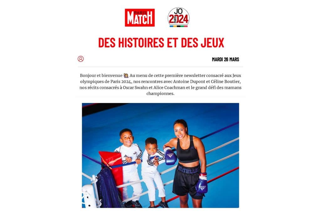 , Des histoires et des Jeux : la newsletter de Paris Match consacrée à Paris 2024
